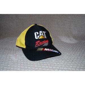 Caterpillar Racing Hat Cap CAT Strap Back Adjustable Nascar Bill Davis Racing